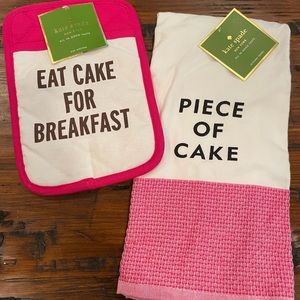 Kate Spade “eat cake for breakfast” Potholder and Kitchen Towel